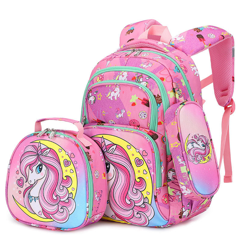 Children's Male Three-piece Dinosaur Grade Burden Reduction Elementary School Students' Schoolbags