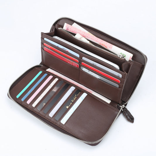 Men's Thailand Crocodile Leather Clutch Belly Long Men's Handbags