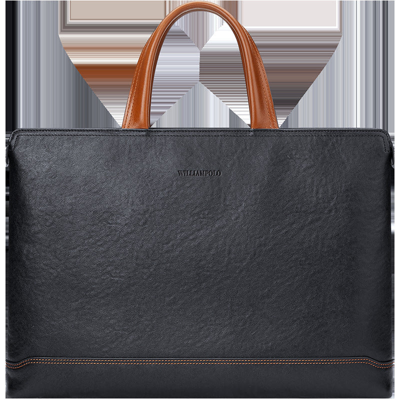 Men's Paul First Layer Cowhide Business Genuine Bags