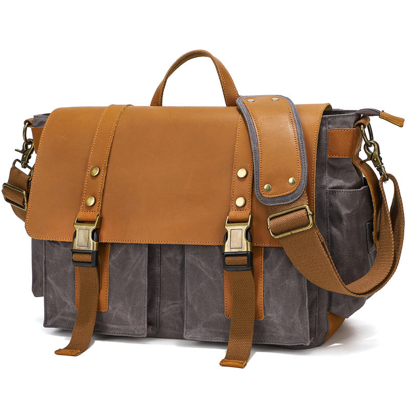 Men's Fashion Large Capacity American Retro Waterproof Men's Messenger Bags