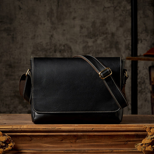 Classy Men's Handmade Genuine Leather Cattle Men's Shoulder Bags