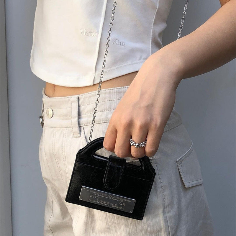 Women's Niche Fashion Mini Portable Chain Waste Small Square Bags