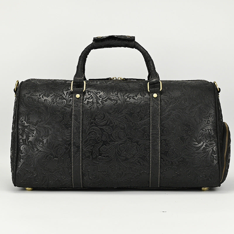 Men's Crazy Horse Leather Fitness With Shoe Luggage