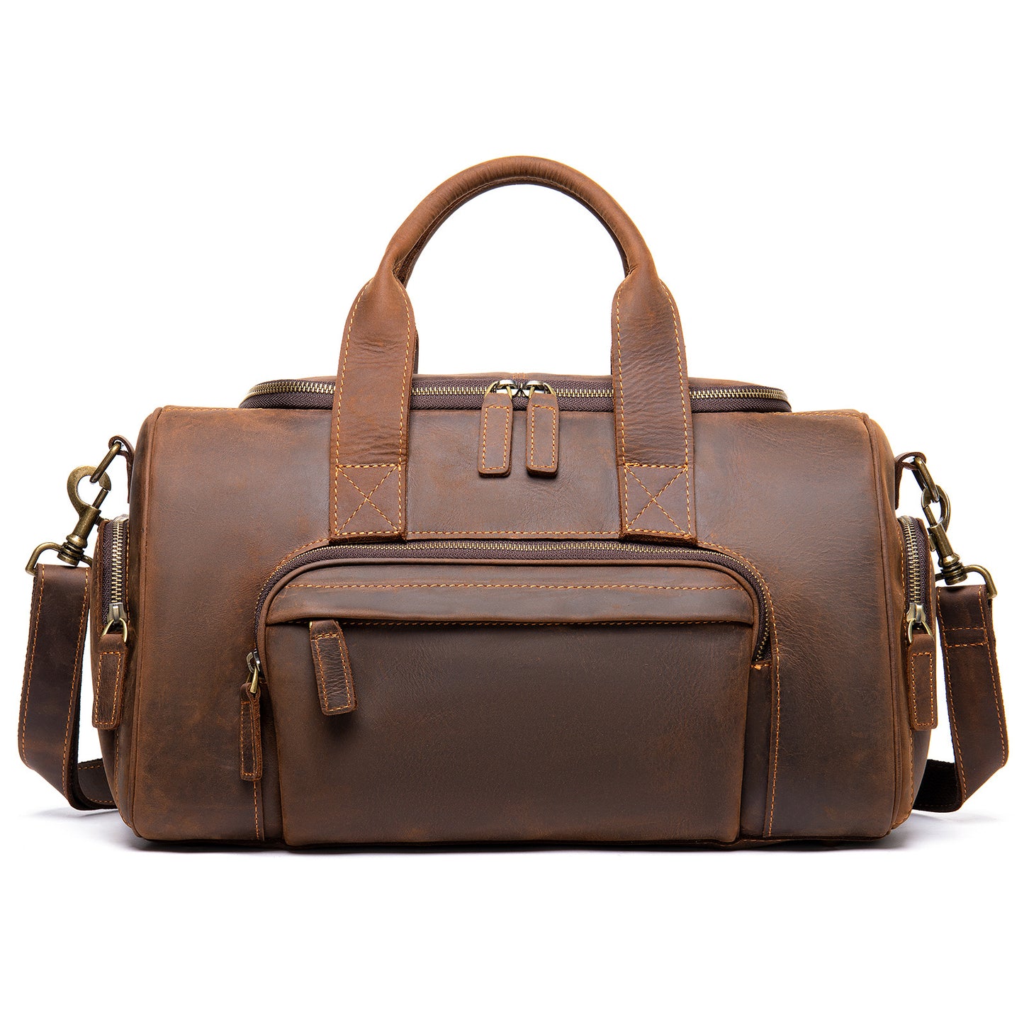 Men's Portable Large Capacity Vintage Leather Travel Bags