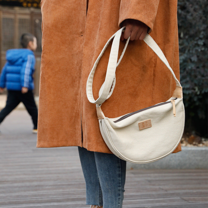Women's Cloth Dumpling Canvas Fashion Simple Shoulder Bags