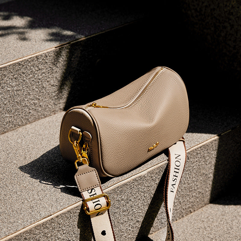 Women's Female Lady Pillow High-grade Saddle Leather Crossbody Bags