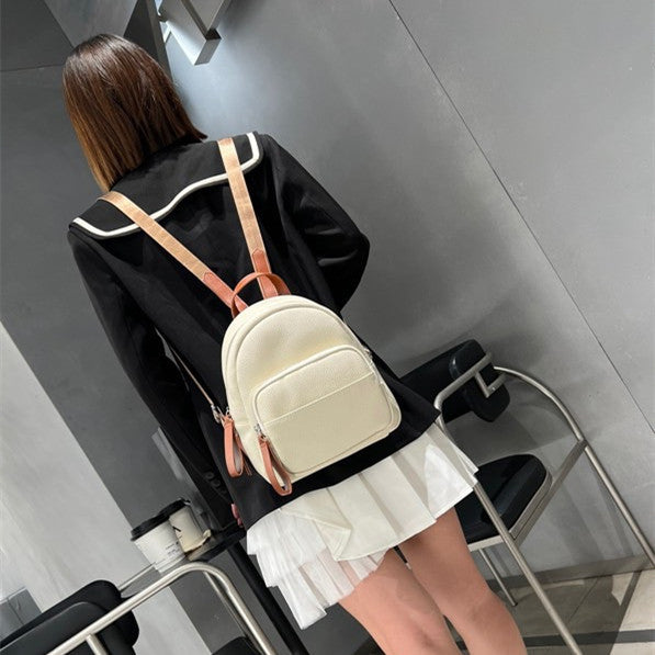 Women's Capacity Versatile Fashion Trend Soft Cowhide Backpacks