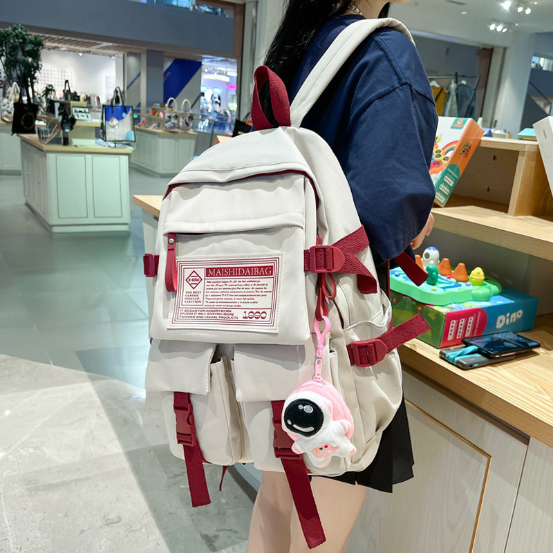 Women's Junior High College Large Capacity Burden Middle School Students' Schoolbags