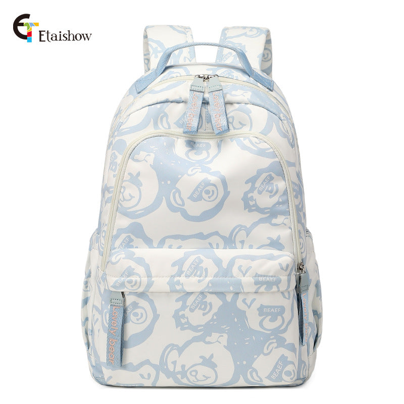Women's Junior High Large Capacity Waterproof Cartoon Backpacks