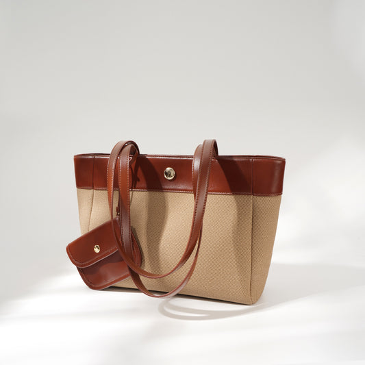 Women's Korean Style Simple Color Matching Large Armpit Bags
