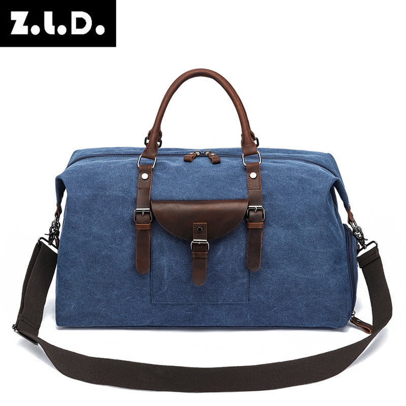 Men's Horse Leather Portable Business With Shoe Travel Bags