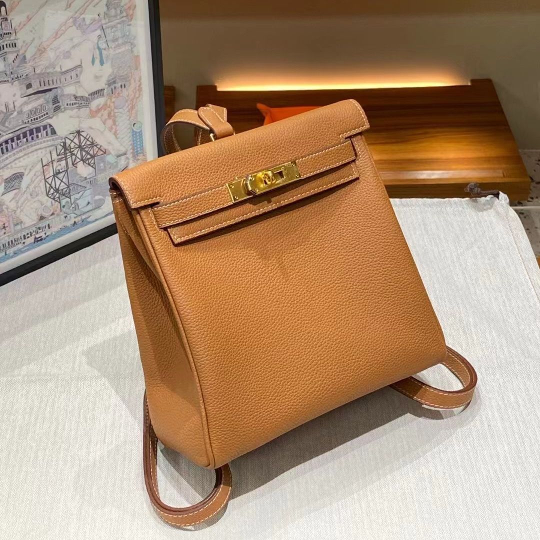 Women's Ebony Color Kelly Leisure Cowhide Backpacks