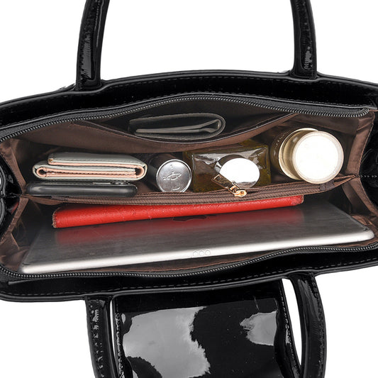 Women's Autumn Patent Leather Elegant Generous Fashionable Handbags
