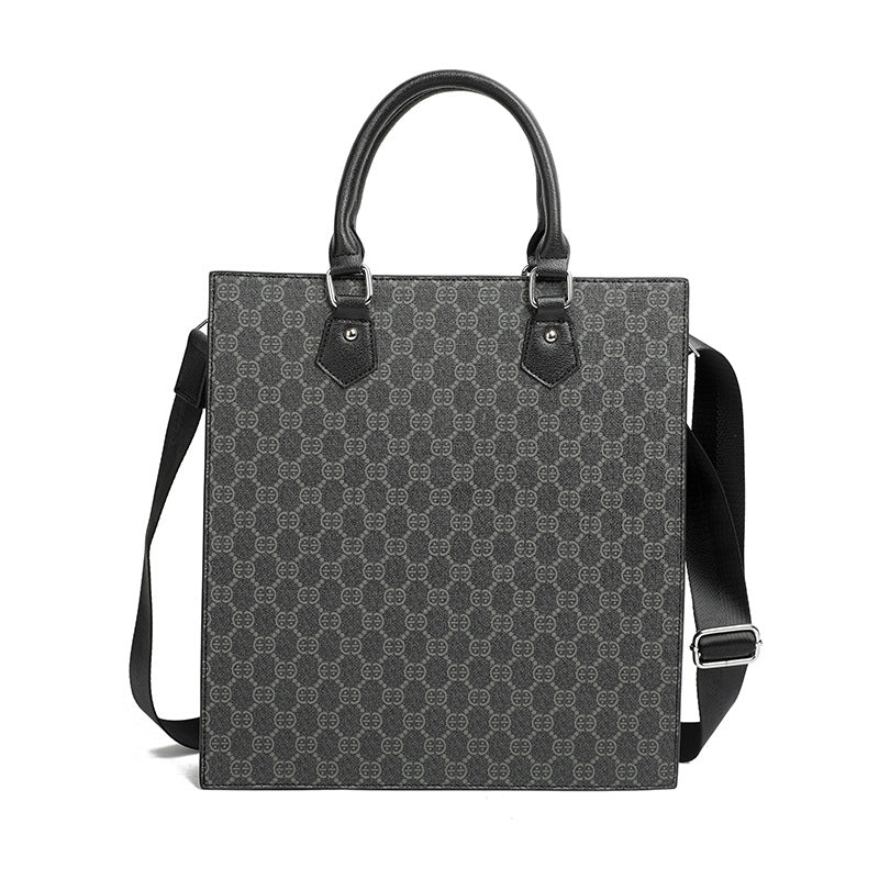 Popular Fashion Business Vertical Zipper Unisex Men's Handbags