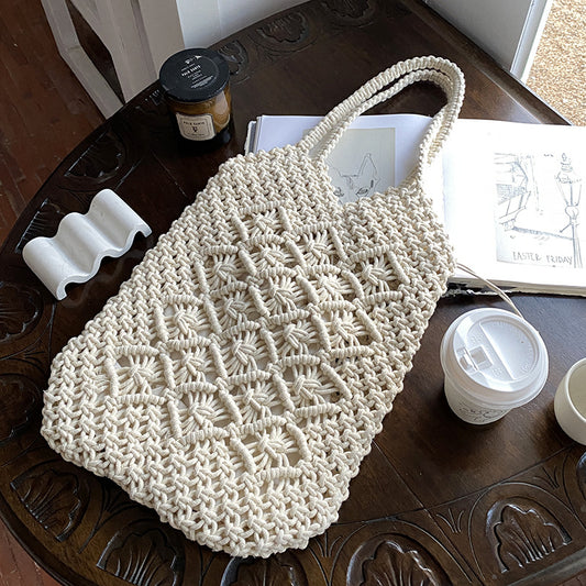 Women's Large Capacity Versatile Design Woven Shoulder Bags