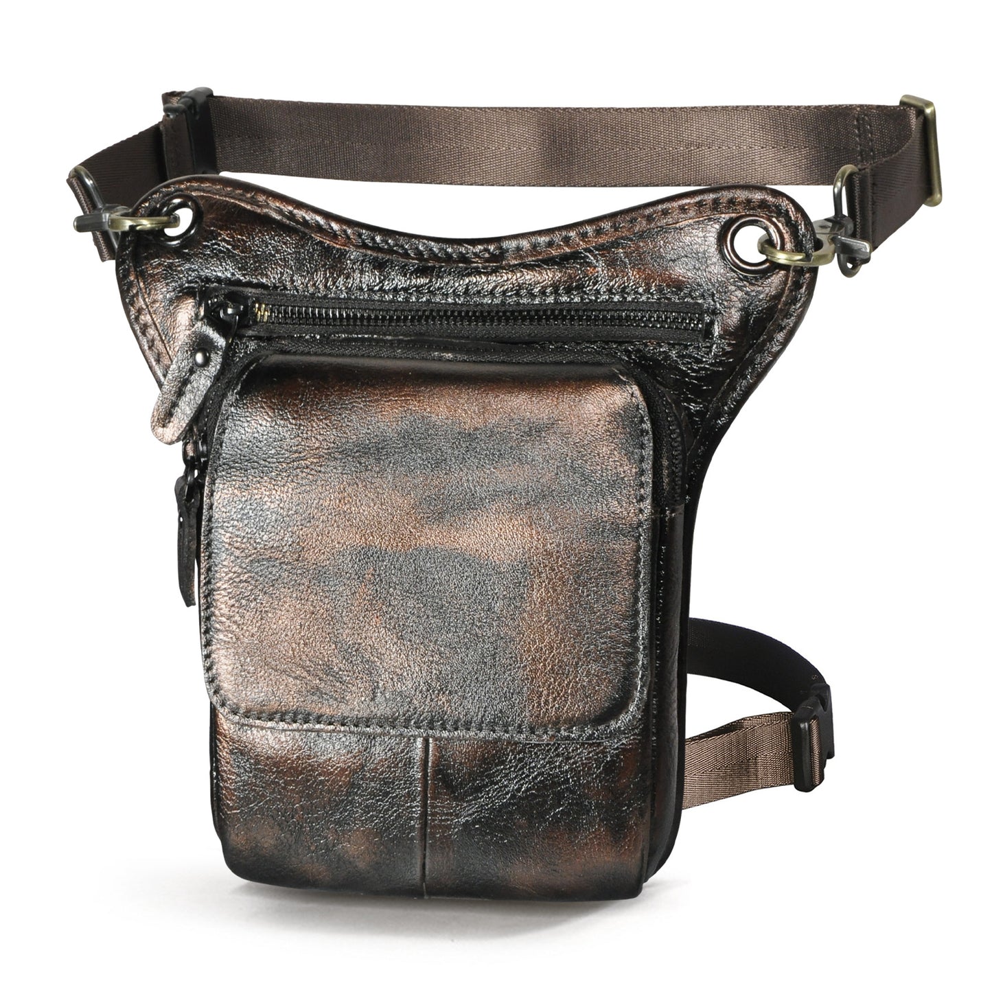 Men's Oil Waxed Leather Cowhide Euro Trendy Bags