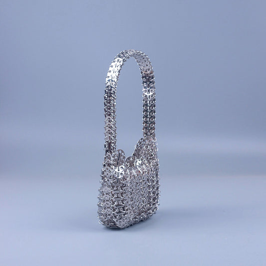 Women's Korean Style Sier Paillette Portable Handmade Handbags