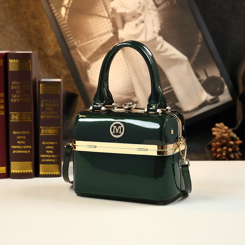 Women's Personalized Box Summer Fashion Patent Leather Handbags