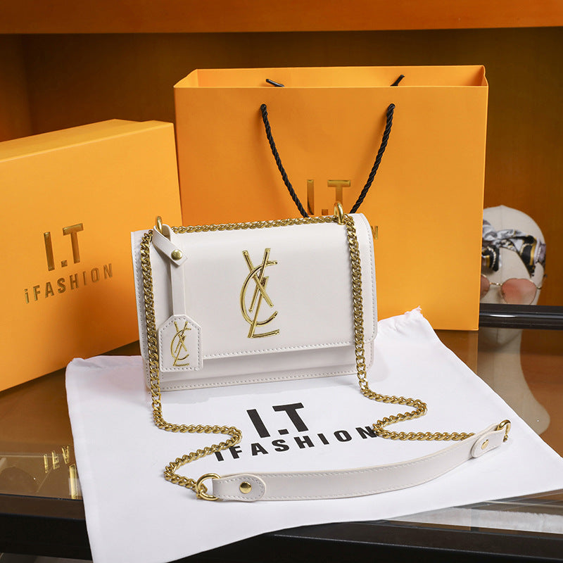 Women's Leather High-grade Light Luxury Chain Crossbody Bags