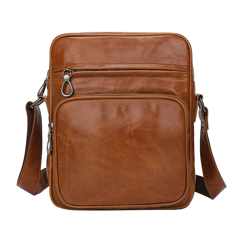 Men's Selection Retro Genuine Leather First Layer Men's Shoulder Bags