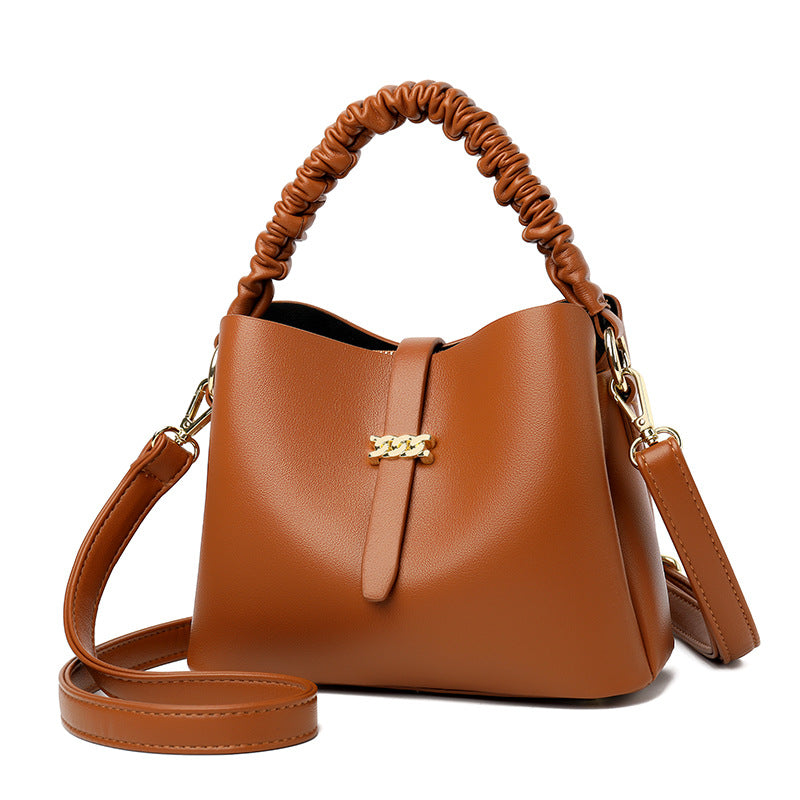 Women's Trendy Korean Style Niche Texture Soft Handbags