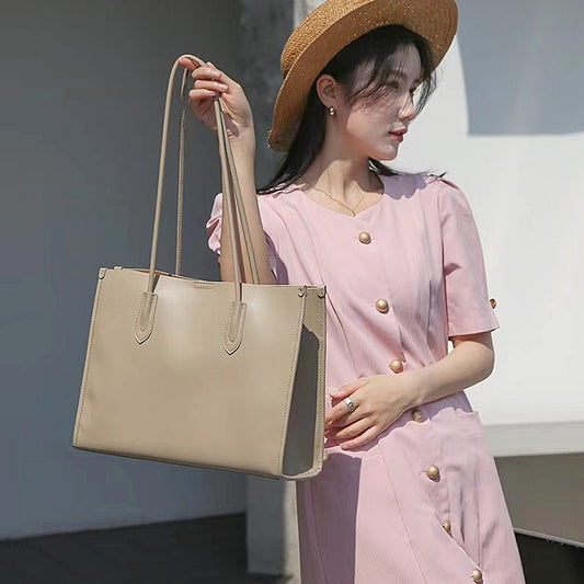 Women's Genuine Leather Underarm Large Capacity Portable Tote Bags