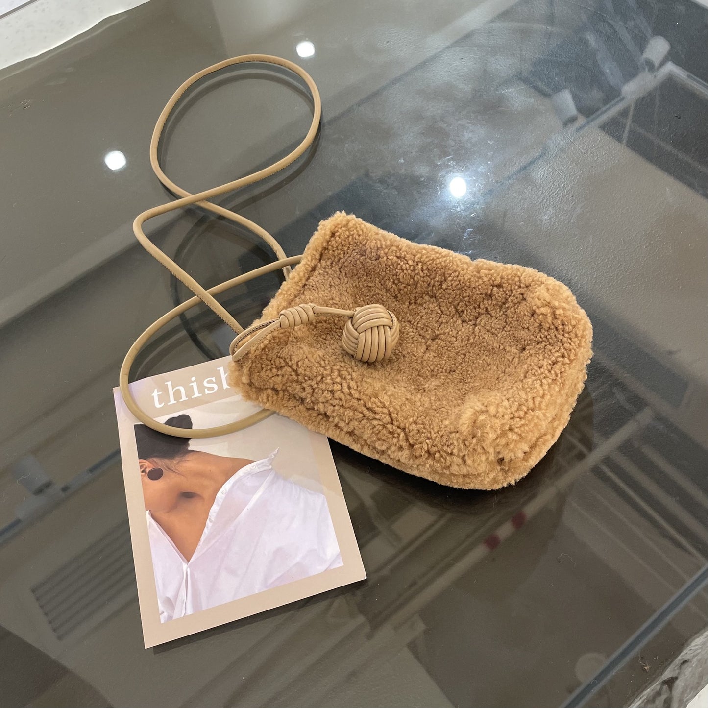 Women's Cell High Sense Niche Christmas Plush Phone Bags