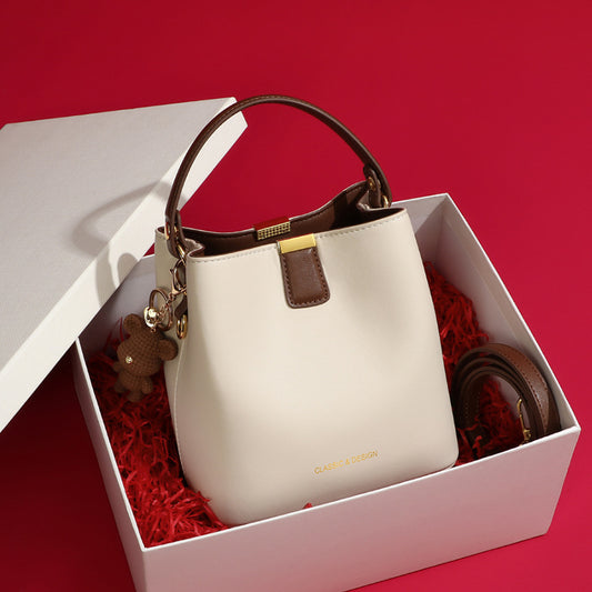Women's Innovative Genuine Leather Portable High-grade Bucket Bags