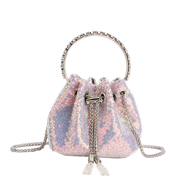 Women's Classic Sequin Chain Tassel Dinner Shoulder Bags