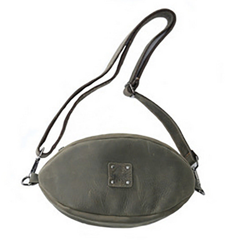 Men's Handmade Crazy Horse Top Layer Leather Men's Shoulder Bags