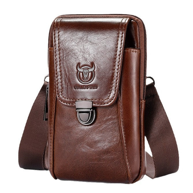 Men's Leather Goods First Layer Cowhide Hanging Men's Waist Packs