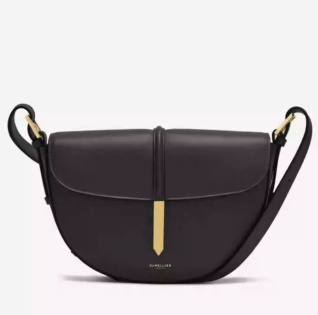 Attractive Leather Patchwork Maroon Fashion Saddle Bags