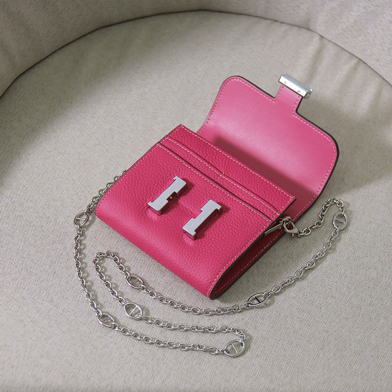 Leather Stewardess Pig Nose Chain Fashion Crossbody Bags