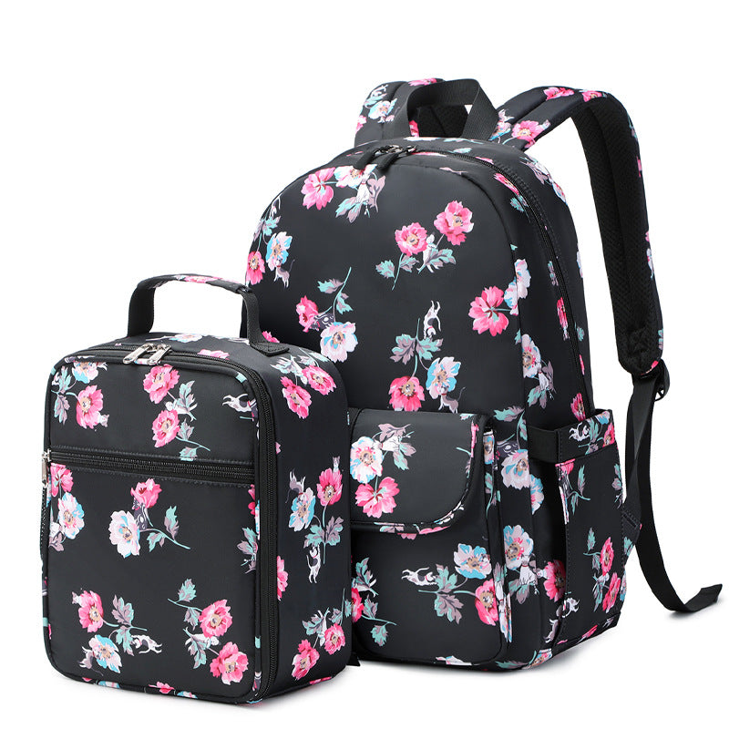 Wind Female High Two-piece Leisure Printing Backpacks