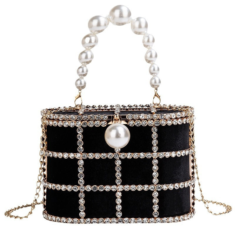 Women's Fashion Trends Basket Popular Pearl Diamond Bags
