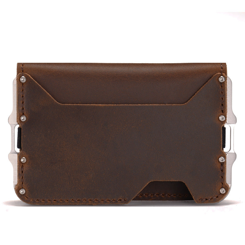 Men's Leather Metal Aluminum Alloy Bank Credit Bags