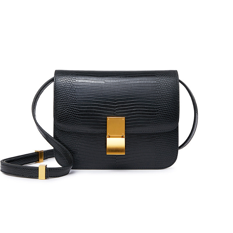 Women's High Quality Genuine Leather Lizard Pattern Crossbody Bags