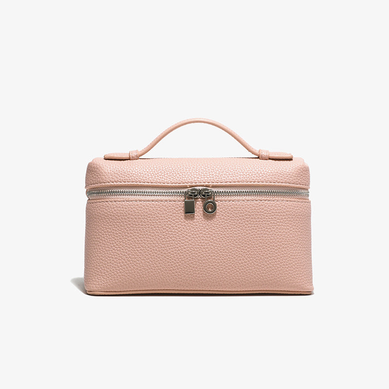 Women's Genuine Leather Lunch Box Kelly Lychee Handbags