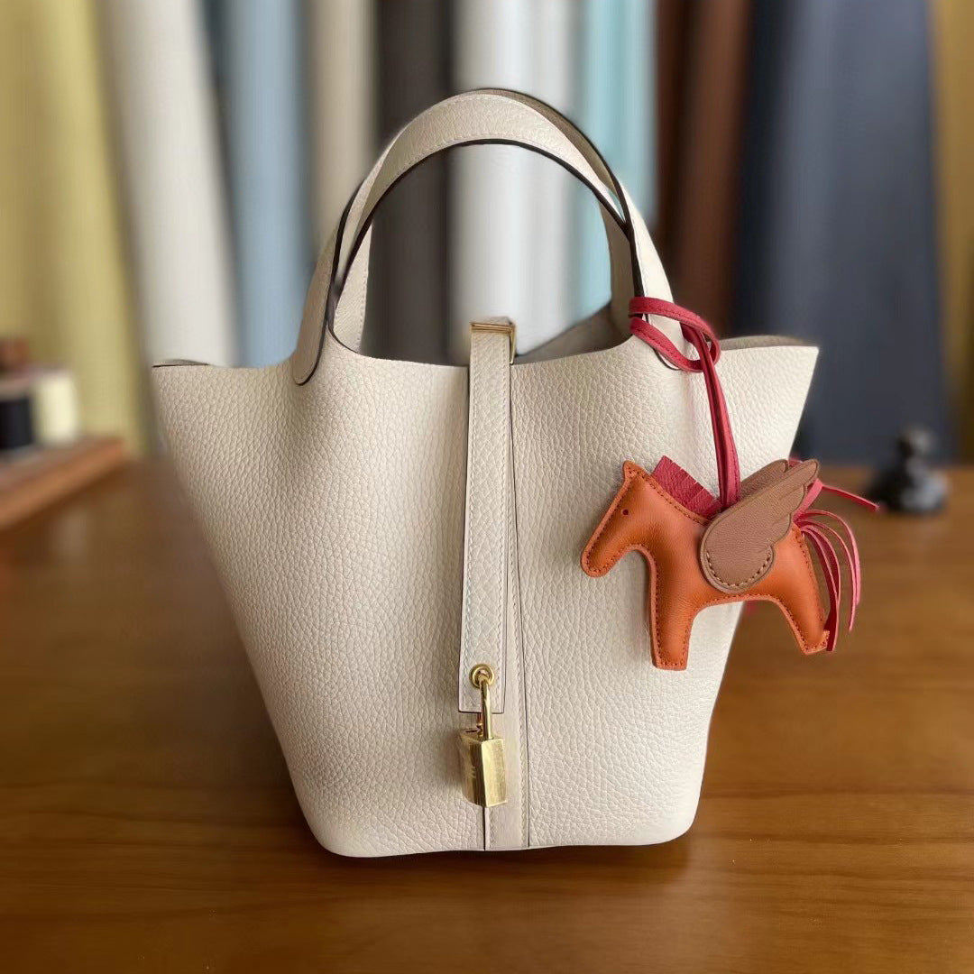 Women's First Layer Litchi Pattern Genuine Leather Bags