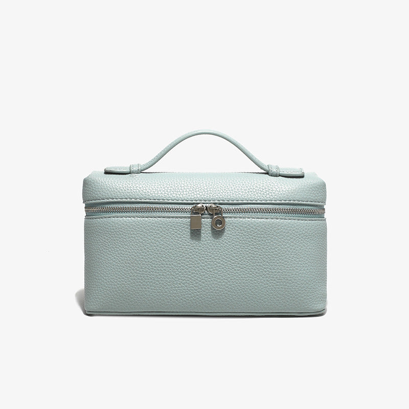 Women's Genuine Leather Lunch Box Kelly Lychee Handbags