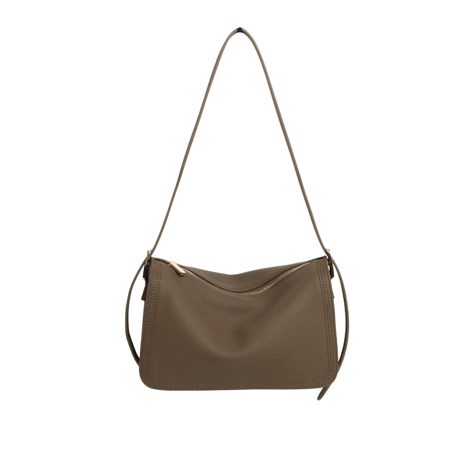 Women's Lychee Pattern First Layer Cowhide French Genuine Bags