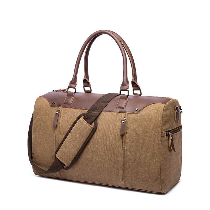Women's & Men's & Korean Style Portable Canvas Solid Luggage
