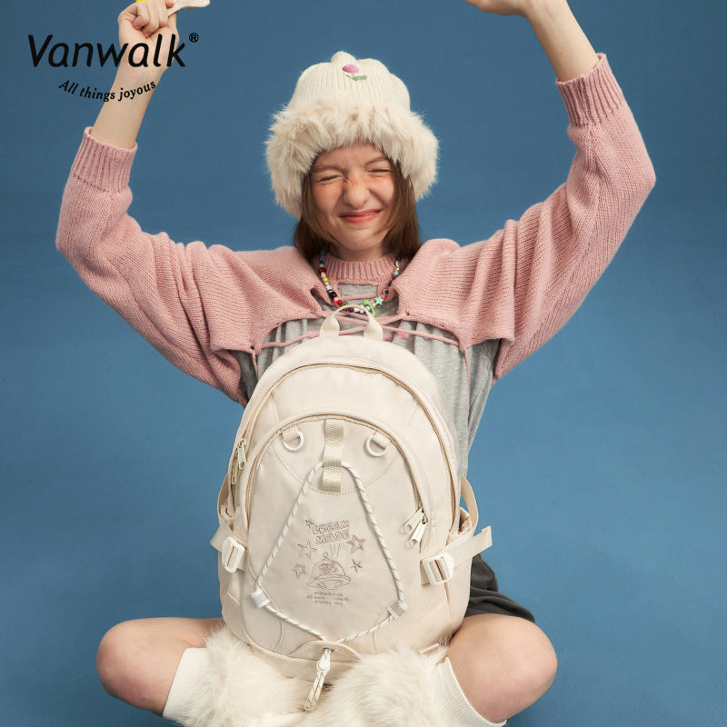 Rabbit Homemade Cute Toffee Female With Pendant Backpacks