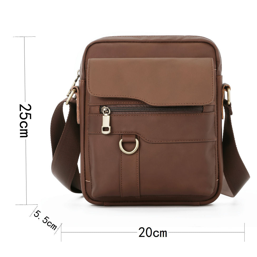 Men's Leather Vintage First Layer Cowhide Large Bags