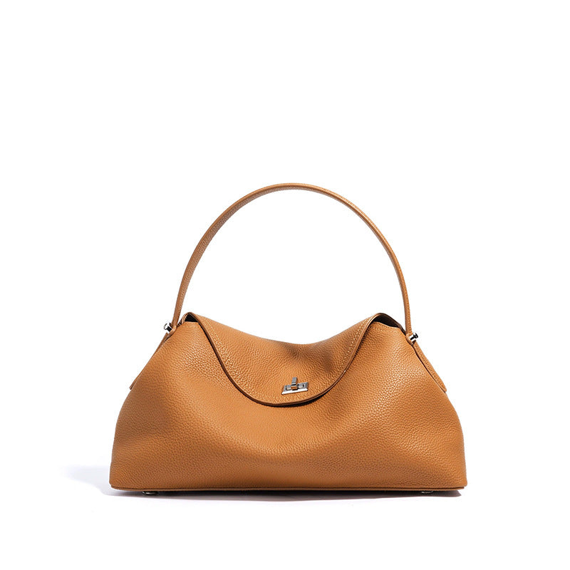 Women's Cowhide Large Capacity Niche High-grade Leather Handbags