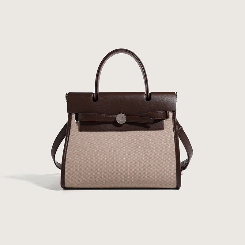 Women's Fashion Trendy Texture Kelly Soft Leather Shoulder Bags