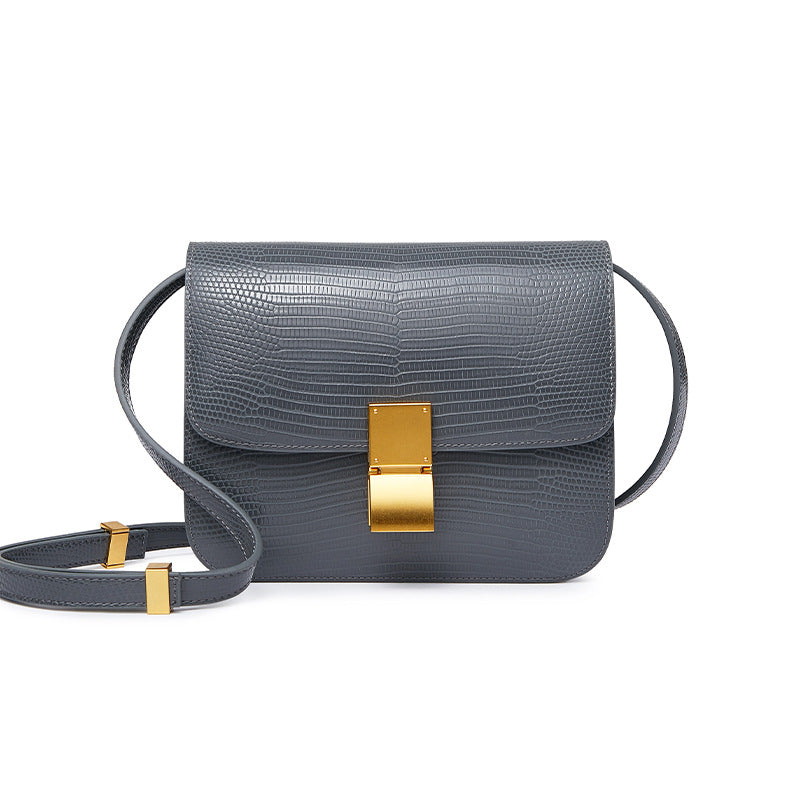Women's High Quality Genuine Leather Lizard Pattern Crossbody Bags