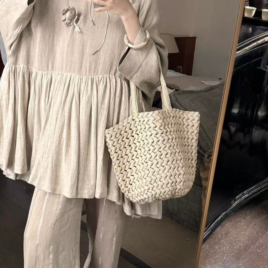 Straw Simple Easy Matching Summer Large Tote Bags