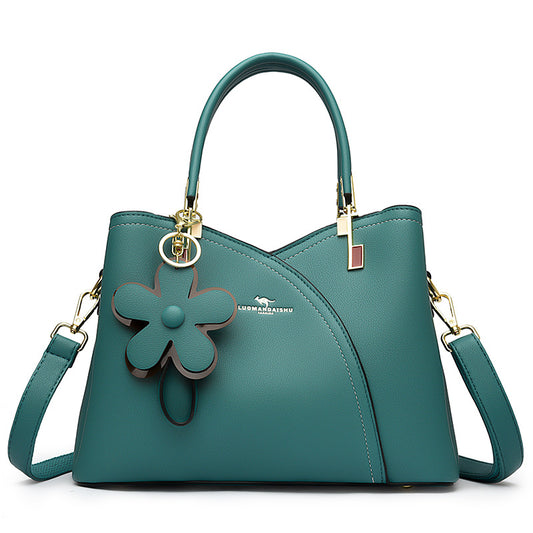 Women's Leather Stitching Portable Practical To Give Tote Bags