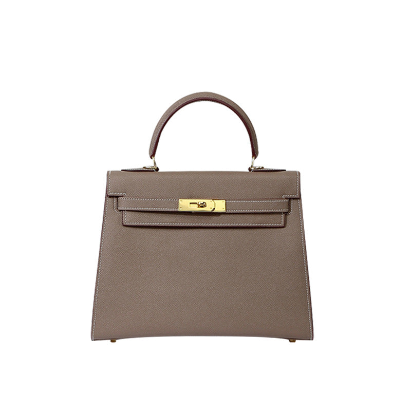 Women's Genuine Leather Advanced Texture Palm Print Kelly Crossbody Bags
